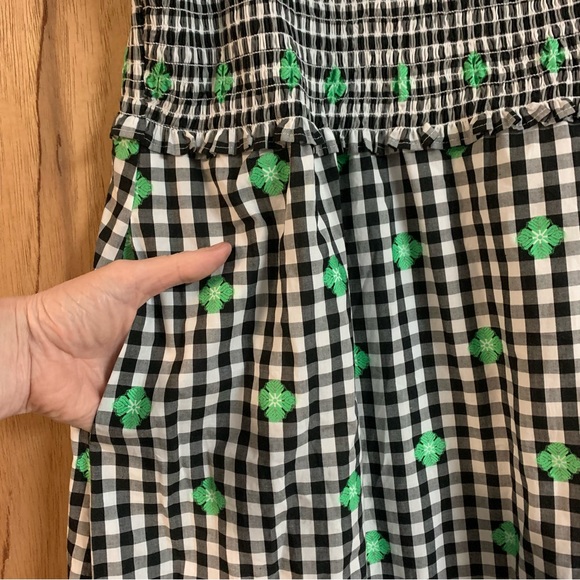 KATE SPADE Gingham Voile SMOCKED DRESS! - Picture 5 of 12